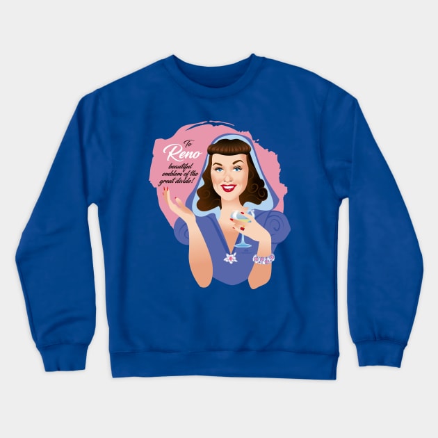 To Reno Crewneck Sweatshirt by AlejandroMogolloArt